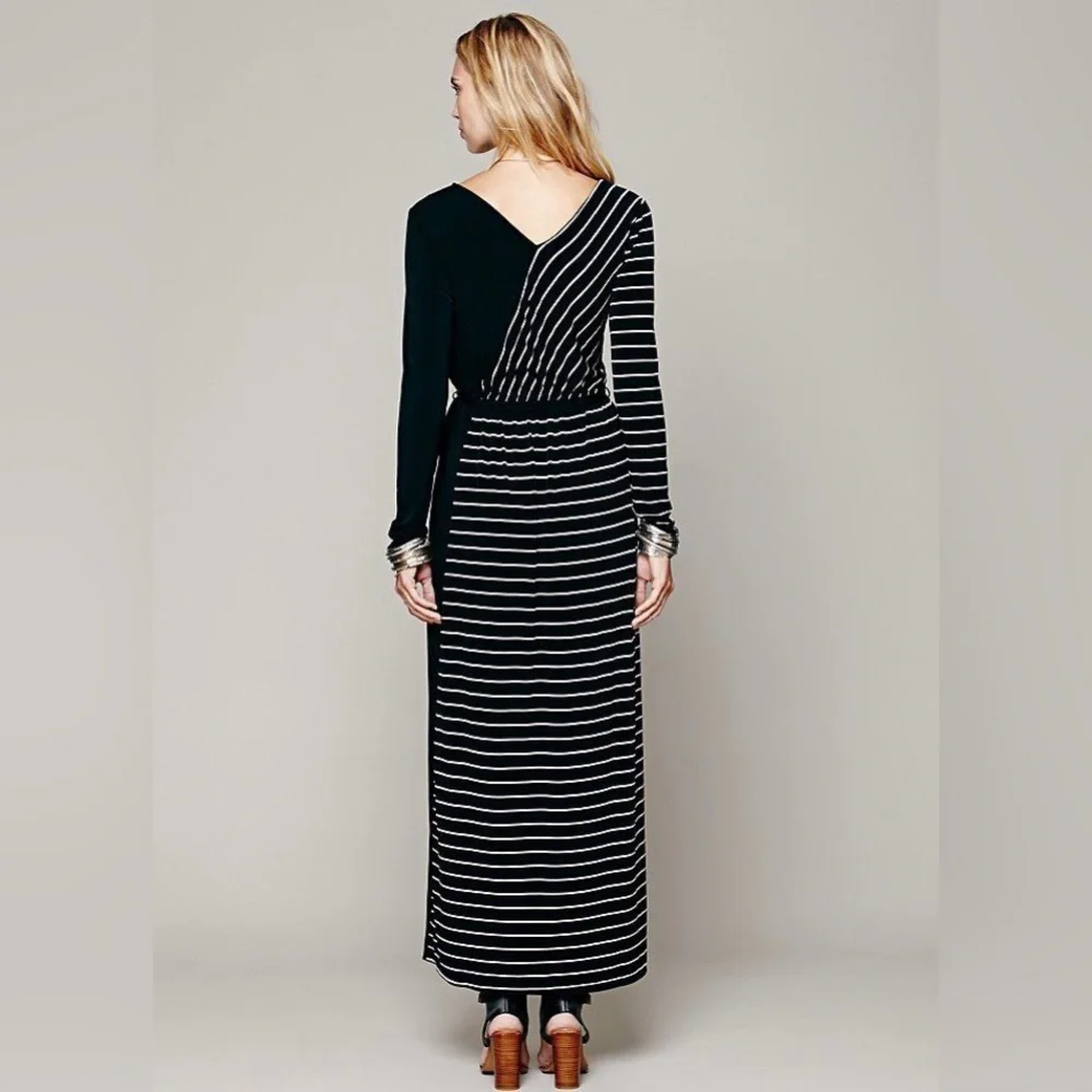 Free People New Romantics Striped Long Sleeve Maxi Dress - Picture 2 of 14